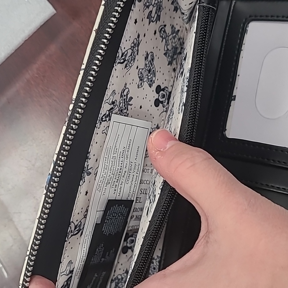 NWT Loungefly Disney Mickey & Friends Tattoo AOP Zip Around Wallet - Picture 5 of 5